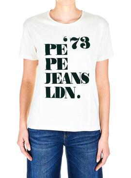 T-Shirt Pepe Jeans Mia Blanc Femme