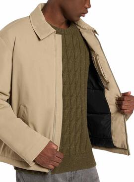 Veste de chasse Dickies doublée beige Eisenhower pour homme