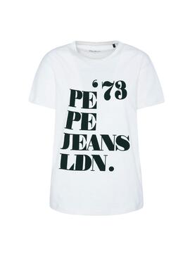 T-Shirt Pepe Jeans Mia Blanc Femme