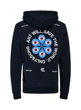 Sweat-shirt Only and Sons Ceres Claude noir pour homme