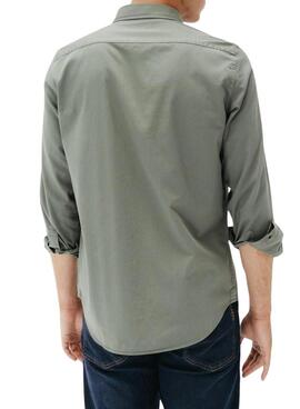 Chemise El Pulpo Casual en sergé vert pour homme