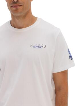 T-shirt El Pulpo Triple logo blanc pour homme