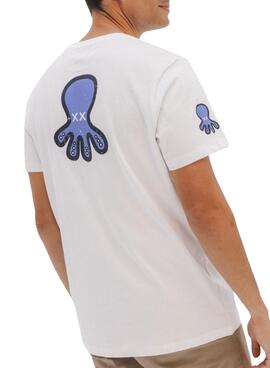 T-shirt El Pulpo Triple logo blanc pour homme