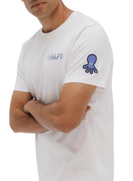 T-shirt El Pulpo Triple logo blanc pour homme