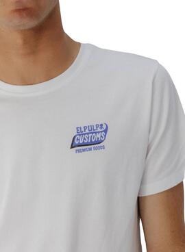T-shirt El Pulpo Customs blanc pour homme