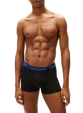 Pack de 3 caleçons Tommy Hilfiger Trunk avec logo noir à la taille pour homme
