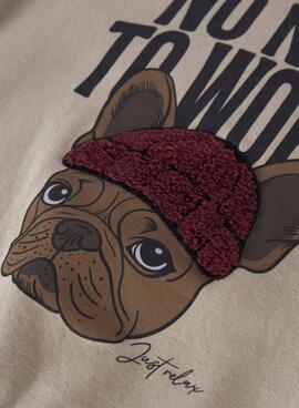 Sweat-shirt Name It Riguna beige pour enfant