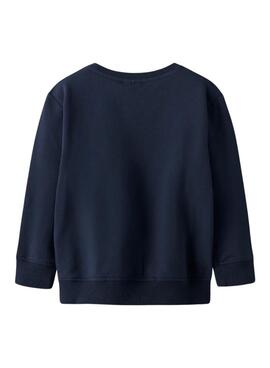 Sweatshirt Name It Riguna bleu marine pour garçon