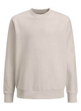 Sweat Jack and Jones Jin beige pour enfant.