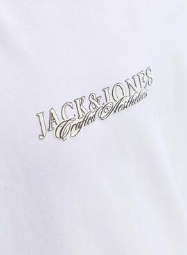 T-shirt Jack and Jones Bleecker blanc pour enfant