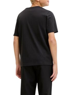 T-shirt Jack and Jones Bleecker noir pour enfant