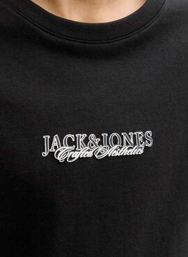 T-shirt Jack and Jones Bleecker noir pour enfant