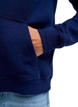 Sweat à capuche Jack and Jones Bleecker bleu pour garçon