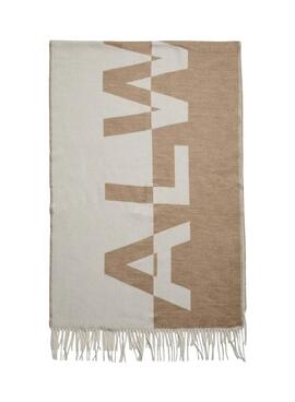 Écharpe Pieces Javi Always beige pour femme