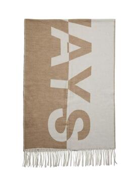 Écharpe Pieces Javi Always beige pour femme