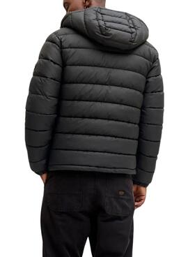Veste Jack and Jones en simili cuir matelassé noir pour homme