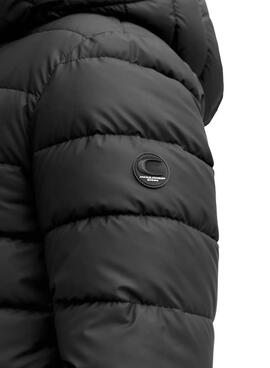 Veste Jack and Jones en simili cuir matelassé noir pour homme