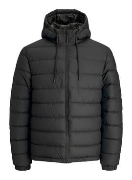 Veste Jack and Jones en simili cuir matelassé noir pour homme