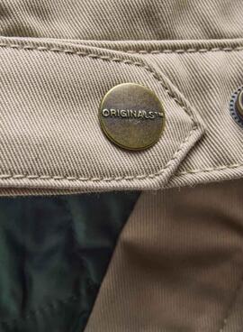 Veste de travail beige pour homme Jack and Jones Norerrebro Worker