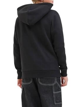 Sweat à capuche Jack and Jones Ari noir pour enfant.