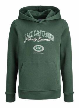 Sweat à capuche Jack and Jones Ari vert pour enfant