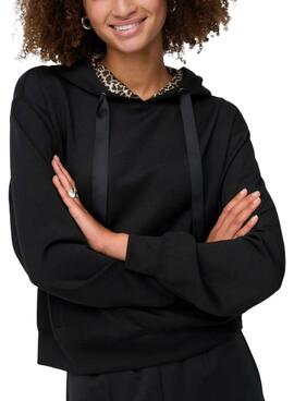 Sweat à capuche léopard noir pour femme Only Alina