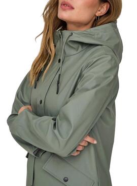 Imperméable Only Elisa vert pour femme