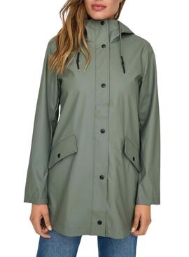 Imperméable Only Elisa vert pour femme