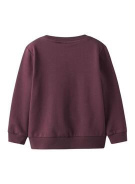 Sweat-shirt Name It Frear grenat pour fille