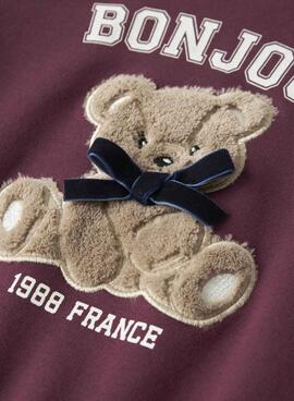 Sweat-shirt Name It Frear grenat pour fille