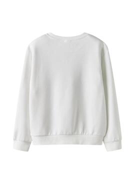 Sudadera Name It Fretta Paris blanc pour fille