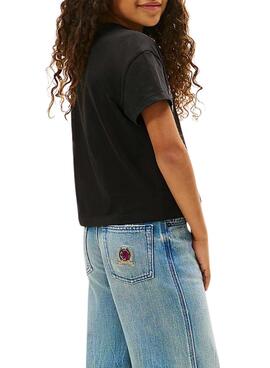 T-shirt Tommy Hilfiger Varsity animal print noir pour fille