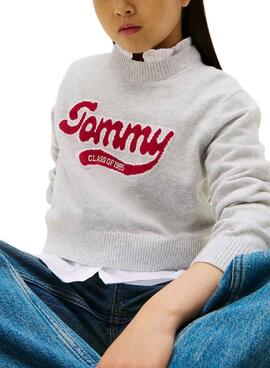 Maillot Tommy Hilfiger Class of 1985 gris pour fille