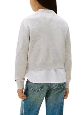 Maillot Tommy Hilfiger Class of 1985 gris pour fille