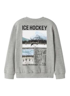 Sweat à capuche Name It Saul gris pour garçon