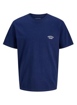 T-shirt Jack and Jones Greene Branding bleu pour enfant