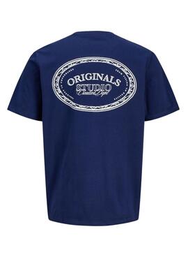 T-shirt Jack and Jones Greene Branding bleu pour enfant