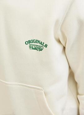 Sweat-shirt Jack and Jones Greene Branding beige pour enfant