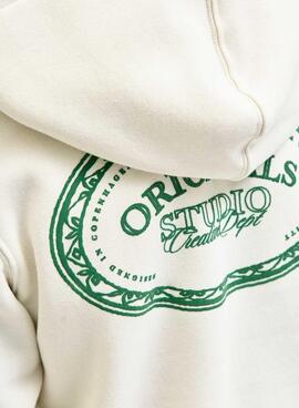 Sweat-shirt Jack and Jones Greene Branding beige pour enfant