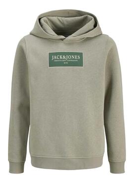 Sweatshirt Jack and Jones Greene verte pour enfant