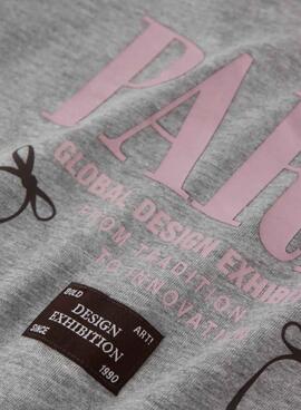 T-shirt Name It Paris gris pour fille