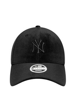 Casquette New Era Velour 9FORTY New York Yankees noire pour femme