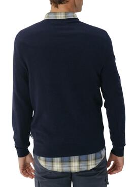 Maillot El Pulpo col rond mélange marine pour homme