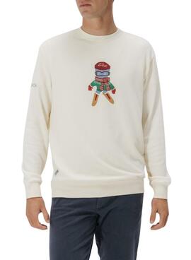 Sweatshirt El Pulpo Ski blanc pour homme