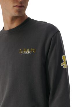 Sweat à capuche Le Poulpe imprimé triple logo gris pour homme