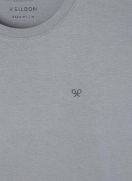 T-shirt Silbon pixel ethnique gris pour homme