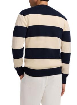 Maillot Silbon à rayures beige pour homme