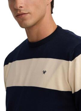 Maillot Silbon à rayures beige pour homme