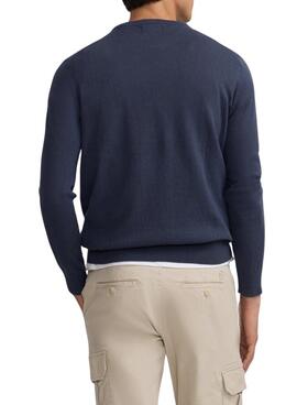 Sweatshirt Silbon minilogo bleue pour homme