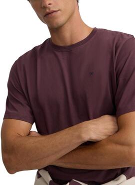 Maillot Silbon minilogo grenat pour homme.